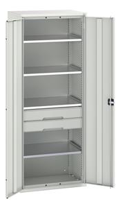 Bott Verso Basic Tool Cupboards Cupboard with shelves Verso 800x550x2000H Cupboard 2 Drawe 4 Shelf